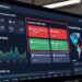 Dashboard of a business activity monitor showing real-time operational risk alerts