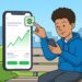 Mobile app showing price alert setup for fractional trading
